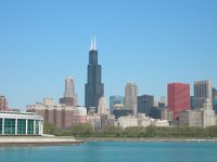 Chicago Skyline with Willis Tower standing out. The tower was formerly known as Sears Tower.