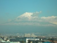 Passing Mount Fuji with the Shinkansen train
