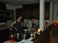 Gas was flowing, so we can cook, but at candle light.