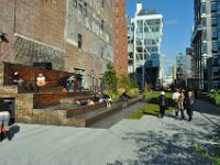 Resting area at the High Line Park