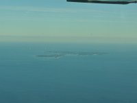 Block Island and an offshore windpark in the distance.