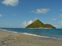 Levera Beach, the northern tip of Grenada. The island across the waer is called Sugar Loaf.