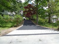 Apron and lower part of the new driveway.